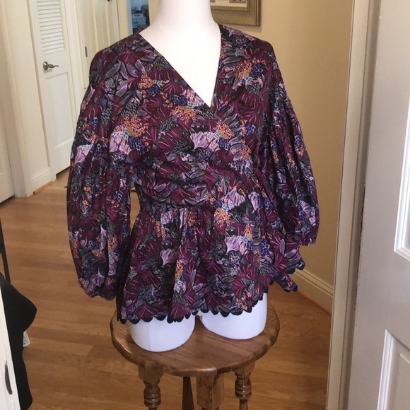 KIKA vargas floral wrap blouse - Picture 3 of 10